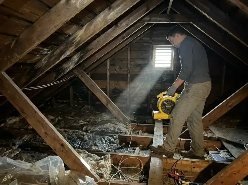 attic-water-damage-drying-proc-007 — frequently asked questions, Emergency Water Extraction & 24/7 Flood Response in Ridley…